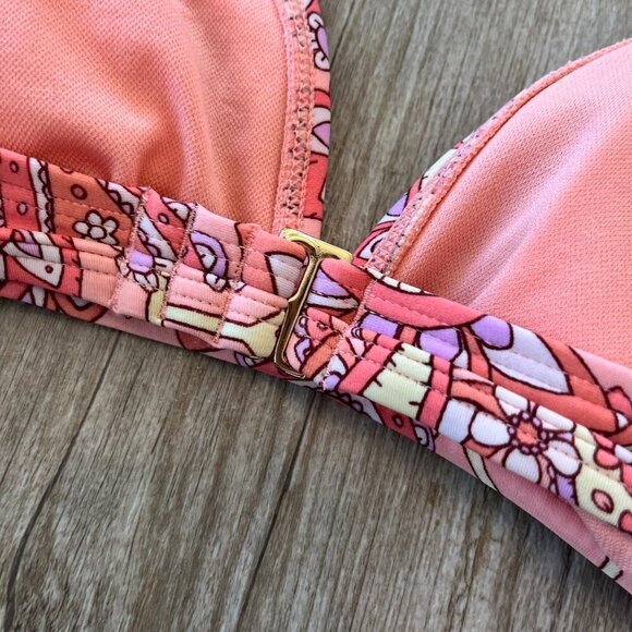 Womens Wild Fable Pink Print Bikini Top - L - Picture 4 of 5